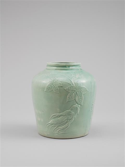 경옥고를 담아 판매하던 청자 단지