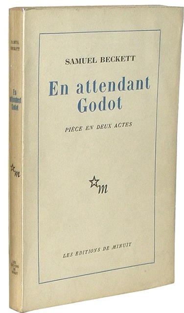 1952년 출판된 ‘고도를 기다리며’ 프랑스어 초판본. 베케트는 불안한 심리를 더 잘 살릴 수 있을 것 같다며 모국어인 영어가 아니라, 프랑스어로 이 작품을 썼다.