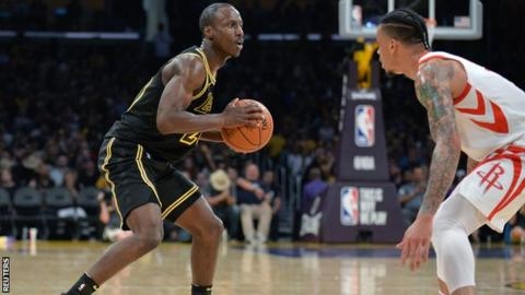 32세에 NBA 데뷔전을 치른 안드레 인그램(왼쪽). 로스앤젤레스 로이터 연합뉴스