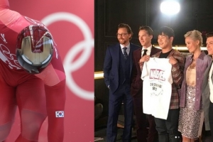 ‘성공한 덕후♥’ 윤성빈, 어벤져스 배우들과 인증샷 “좋아서 기절”