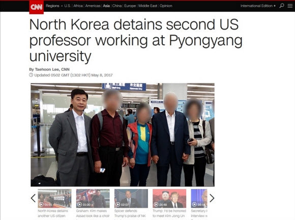 북한에 억류된 미국인 김학송씨