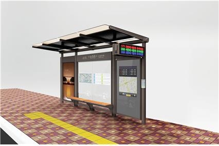 송파푸르지오시티·한화오벨리스크 정류소에 설치될 승차대 디자인.
