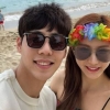 정아♥정창영 신혼여행 근황, 와이키키 해변에서 ‘꿀 떨어지네~’