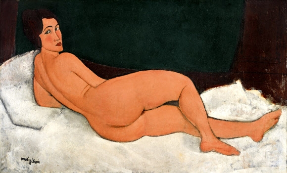 14일(현지시간) 미국 뉴욕 소더비 경매에서 이탈리아의 화가 아메데오 모딜리아니의 1917년 작 유화 ‘누워 있는 나부’(Nu couche)가 1억5천720만 달러(약 1천681억7천만 원)에 낙찰됐다. AP 연합뉴스