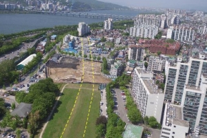 송파 풍납동 토성 서성벽 레미콘 공장 중심부 관통