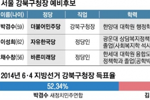 [6.13 판세 분석-서울시 기초단체장] 現구청장 vs 前시의원 vs 前경찰서장… 與 강세지역 쟁탈전