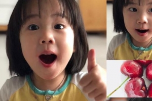 기태영♥유진 딸 로희, 귀여운 체리 먹방 ‘엄지 척!’
