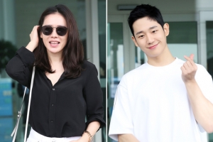 손예진 정해인, 화이트&블랙 시밀러룩 완성 ‘포상휴가 가요~’