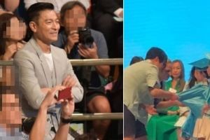 유덕화, 딸 유치원 졸업식에 깜짝 등장 ‘딸 바보 인증’