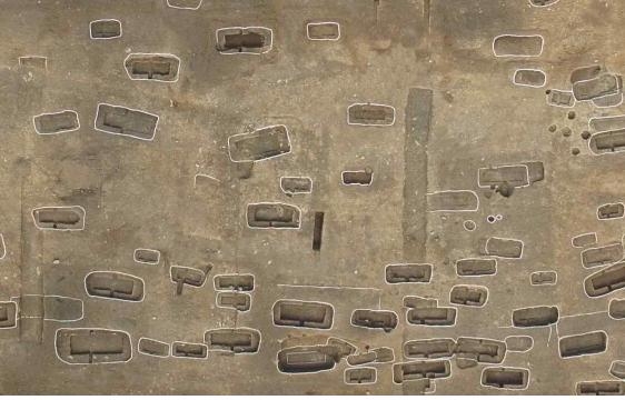 창원시 현동 가야시대 고분군에서 확인된 덧널무덤 분포 모습