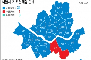 [6·13 선거] 민주, 서울 24개 구청장 휩쓸어…강남·송파도 승리