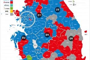민주, 기초단체장도 151곳 석권…한국 53 평화 5 무소속 17