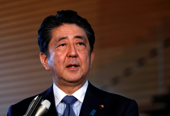 아베 신조 일본 총리. 로이터 연합뉴스