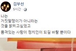 김부선, 이재명 저격 글 “품격있는 사람이 정치인 되길”