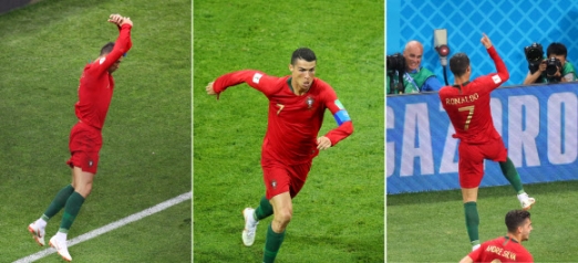 [월드컵] 호날두 해트트릭, 환호의 순간들