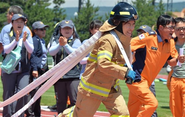 의용소방대원 소방기술 경연