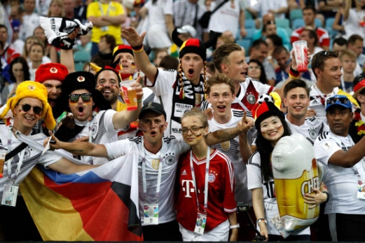 독일 응원단의 환호
