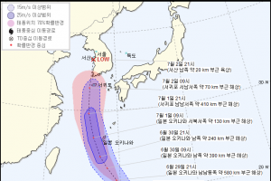 주말 내내 100~250㎜ 장맛비...많은 곳은 400㎜장맛비