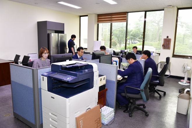 경남 양산시 시장실 3층에서 1층으로 이전