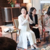 [서울포토] 김정숙 여사, 인도서 웃음 꽃 피는 차담회