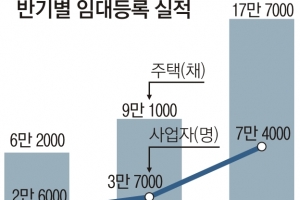 올 상반기 신규 임대사업자 2.8배 증가