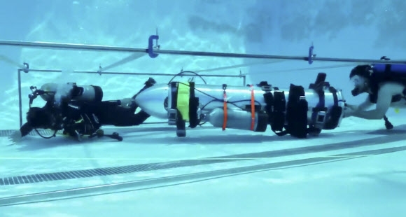 일론 머스크가 태국 동굴소년 구조를 위해 특별 제작한 소형 잠수함 ‘미니 서브’.