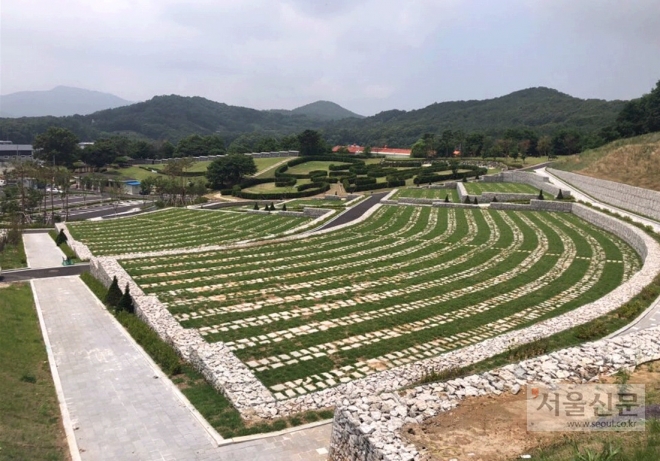 김포시 귀전리일대에 3단계로 마련된 자연장지 추모공원. 김포시 제공