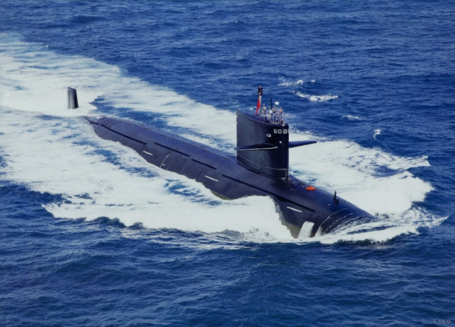 중국 인민해방군 해군의 093형 상급 핵잠수함 CG 상상도. 중국 중앙인민라디오방송 홈페이지 캡처