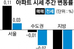 아파트값 극과 극…서울 ‘쑥’ 지방 ‘뚝’