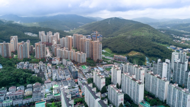 용인시 관내에 조성된 아파트단지 모습. 기사와 직접 관련 없음