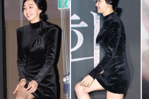 [포토] 수애, 너무 짧아서 걷기도 힘든 치마