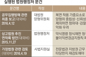 대법 양형위 “복면시위 가중처벌”… 5개월 뒤 문건대로 의결