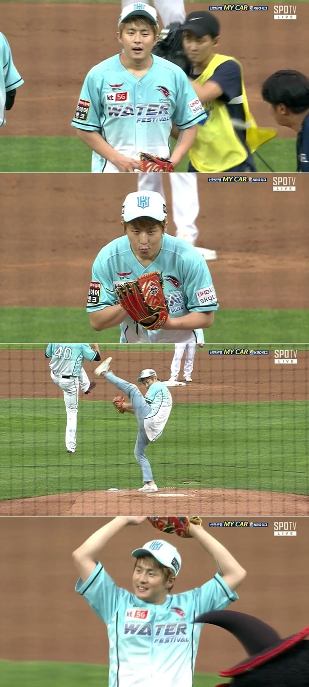 기안84, 예능감 폭발한 시구 “그림체만큼이나 독특”