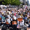 ‘탄핵 반대’ 보수집회에 합류한 워마드…“문재인 퇴진” 함께 외쳐
