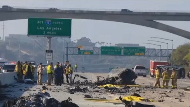 유명 유튜버 맥스킬렛이 일으킨 참혹한 사고 현장 모습. CBS 뉴스 8 동영상 캡처