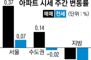 치솟는 서울 집값… 30주 만에 최대치