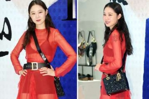 배우 공효진, 전신 시스루 원피스 입고...‘파격적인 패션’