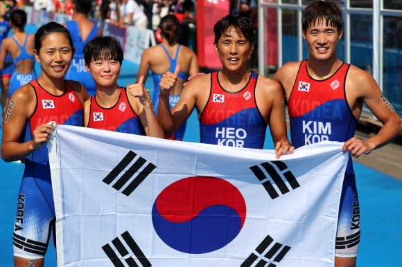 한국, 트라이애슬론 은메달로 2018 AG마무리