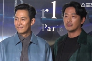 이정재 하정우, 나란히 포토월에 “잘생김 두 배”