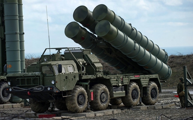 러시아 S400 지대공미사일.