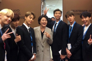 방탄소년단 유엔 연설X김정숙 여사와 인증샷 “자랑스럽다”