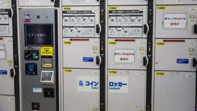 일본의 어느 역에서나 흔히 볼 수 있는 동전 사물함. 일본에서 역 사물함에서 시신이 나온 것도 이번이 처음은 아니다. AFP 자료사진