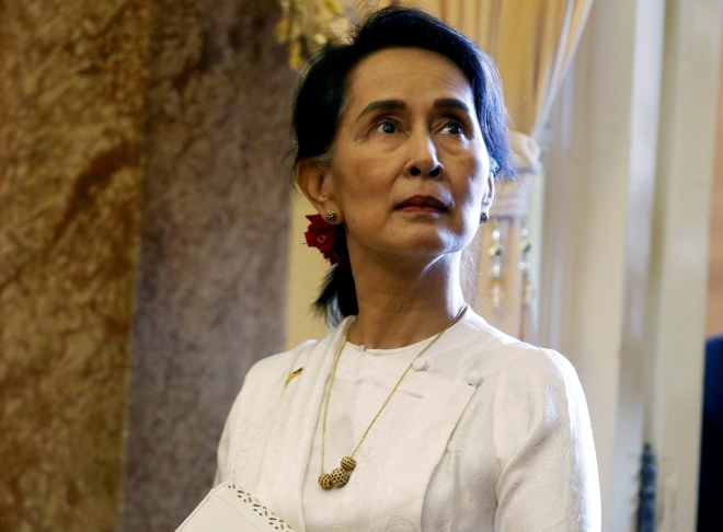 아웅산 수치 미얀마 자문역.  로이터 연합뉴스