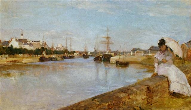 베르트 모리조, ‘로리앙의 항구’, 1869년 (43※72㎝, 내셔널 갤러리 오브 아트, 미국 워싱턴)