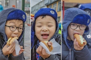 삼둥이 핫도그 먹방, 훌쩍 큰 귀요미들 ‘폭풍흡입’