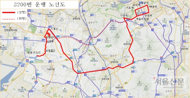 3200번 노선도