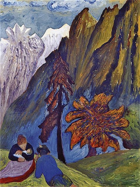 마리안네 베레프킨, ‘가을의 목가’, 1910년쯤, 78※60㎝, 아스코나 현대미술관, 스위스 아스코나.