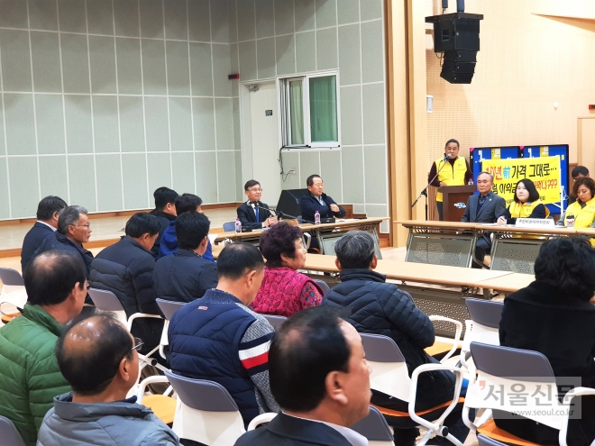 정하영 김포시장은 한강시네폴리스 사업지 내 주민들과 간담회를 가졌다. 김포시 제공