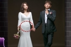 제이쓴♥ 홍현희, 웨딩화보 보정 전후 공개 ‘엄청난 배꼽’