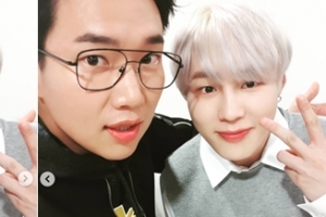 ‘아는 형님’ 장성규, 워너원 하성운과 다정 셀카 “입술 장인”